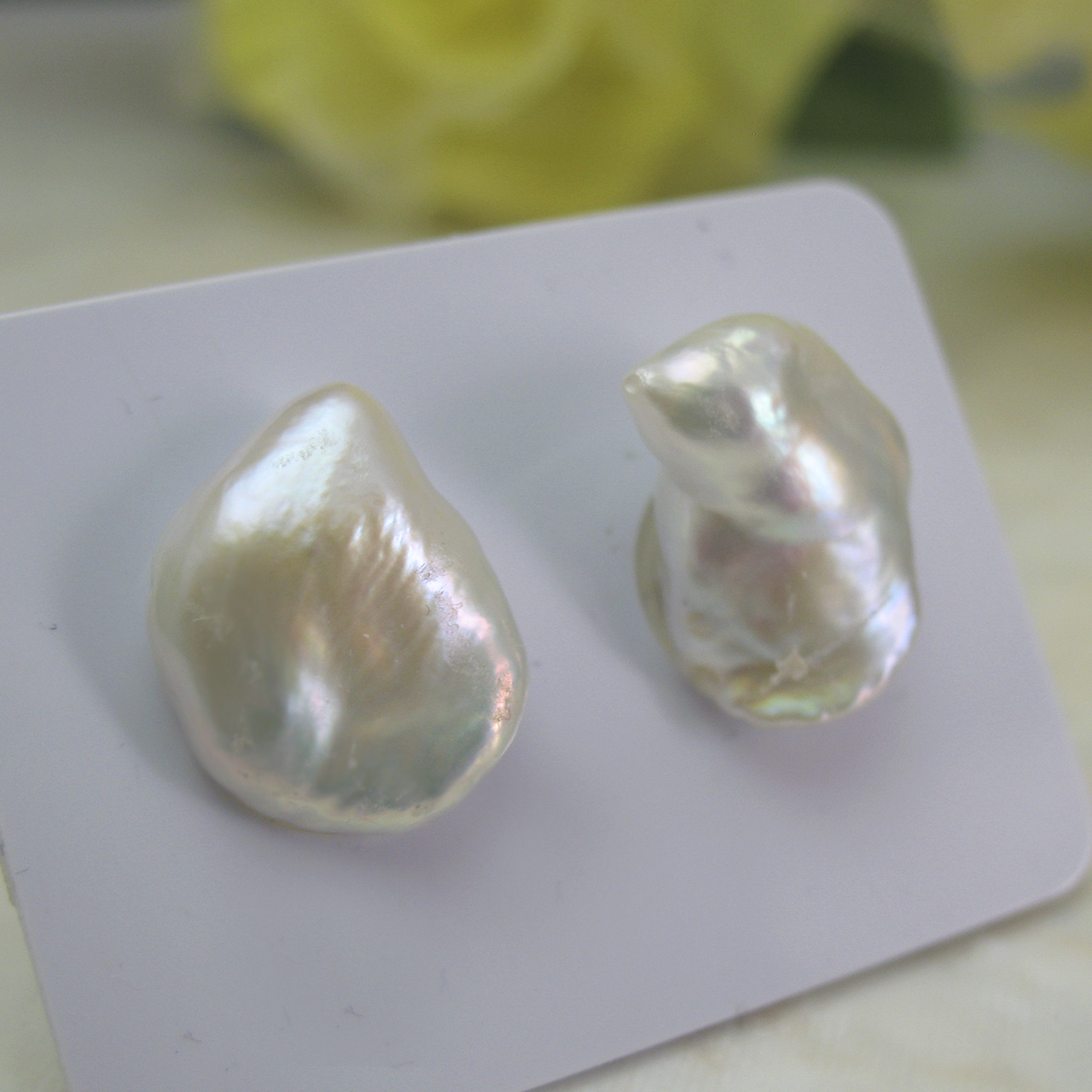 淡水バロックペアルース ピアス・イヤリング用