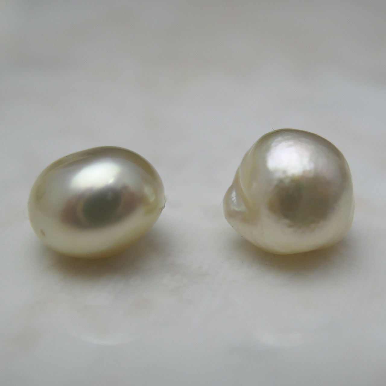 白蝶ケシ7ミリバロックペアルース無穴NEK-12 - 画像 (2)