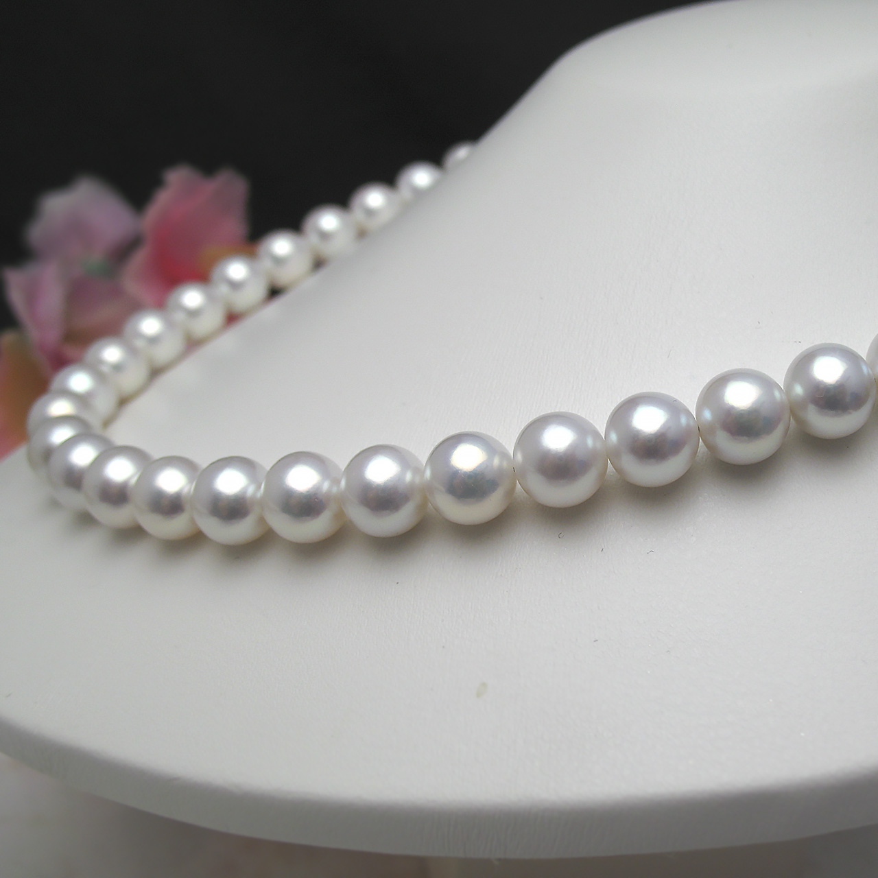 8×9ミリ淡水真珠ネックレスTA-9 - 画像 (3)