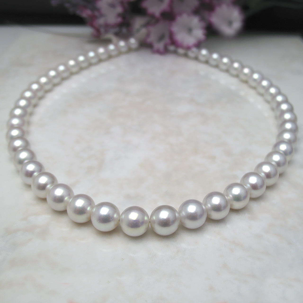 8×9ミリ淡水真珠ネックレスTA-9 - 画像 (5)