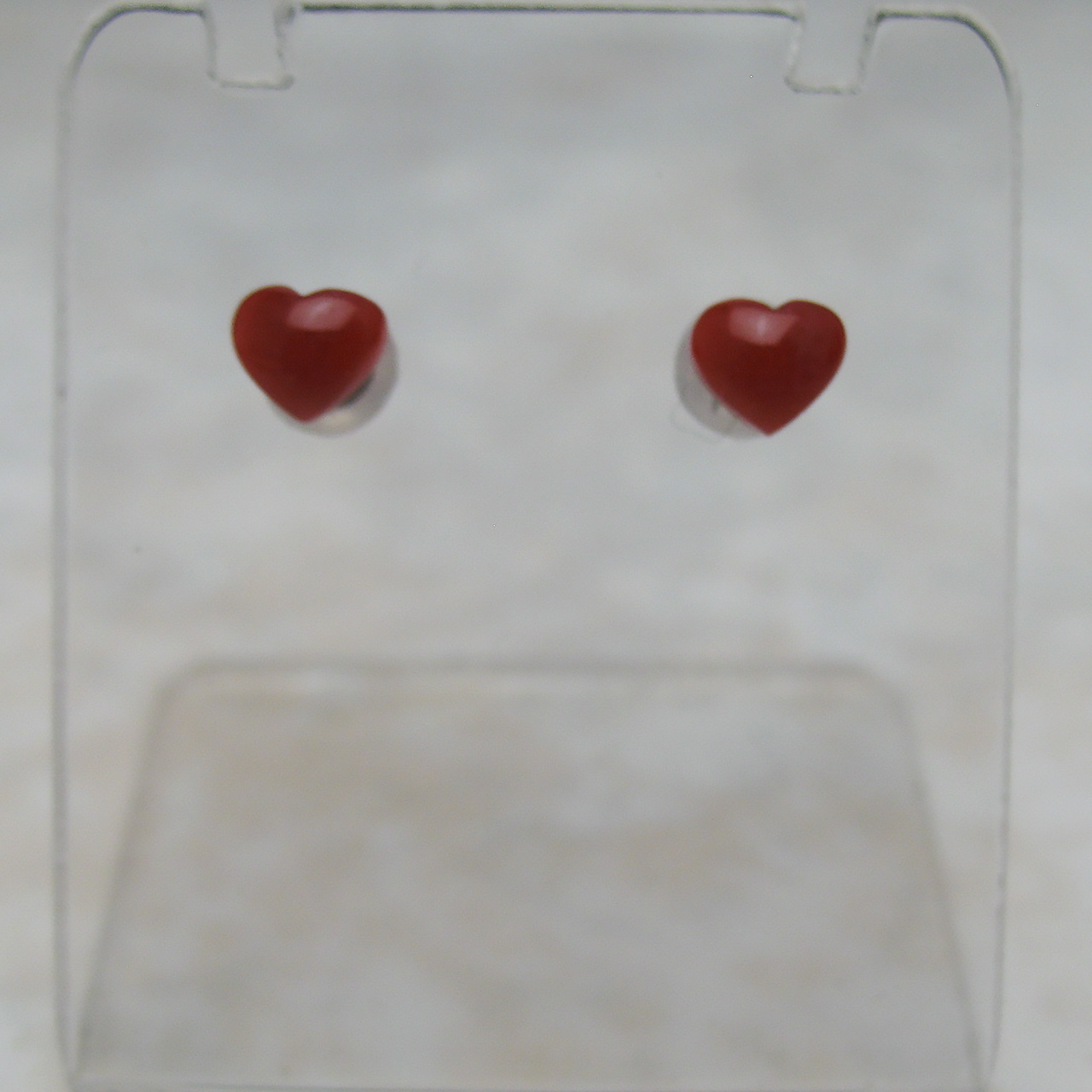 Bijoux　fromsea　K10WG土佐　血赤珊瑚 ハートピアス - 画像 (3)