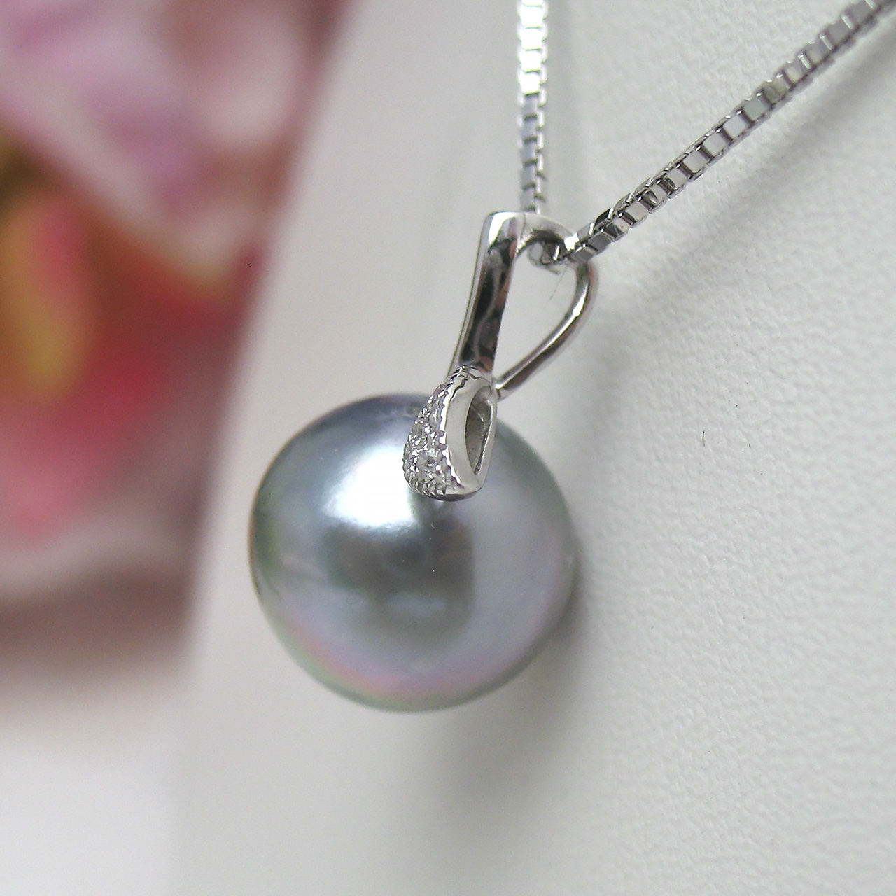 SV 10ミリ黒蝶りんごちゃん ペンダント - 画像 (4)