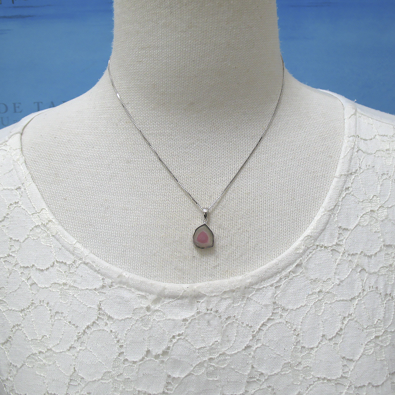 Bijoux fromsea ウォーターメロントルマリンペンダントSV - 画像 (6)