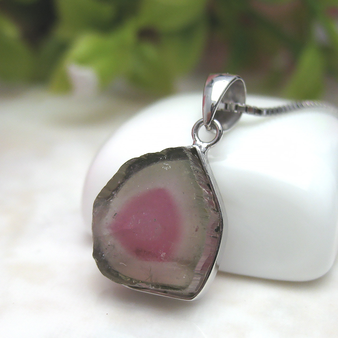 Bijoux fromsea ウォーターメロントルマリンペンダントSV - 画像 (5)