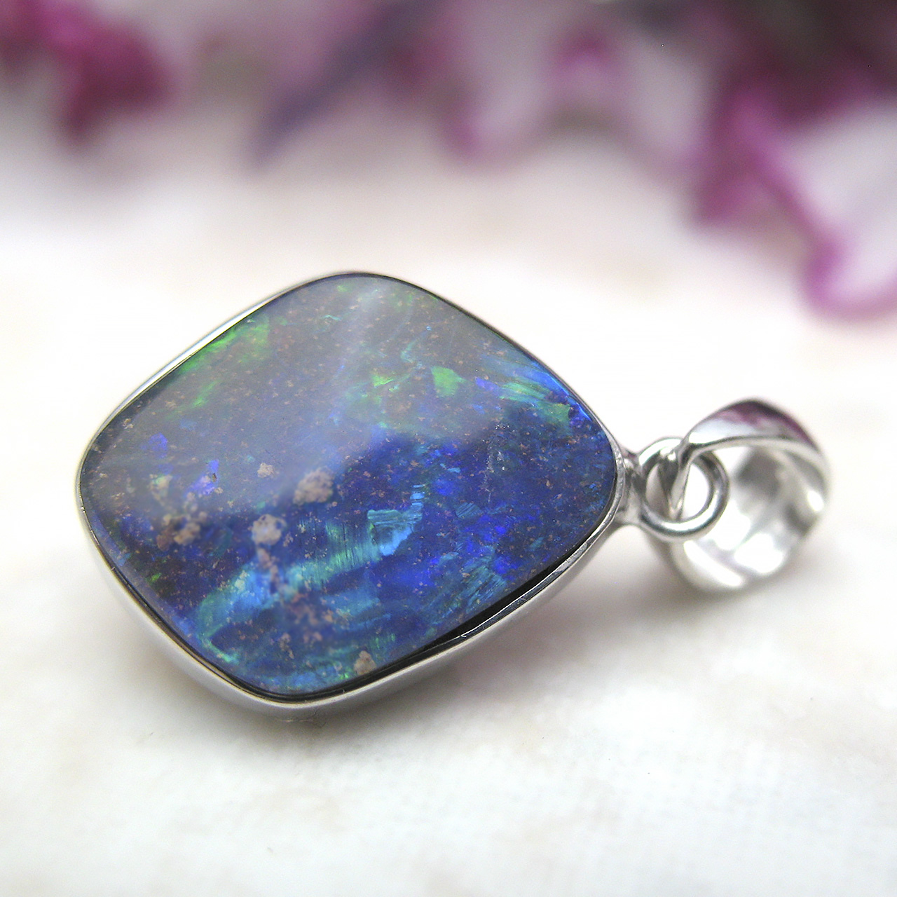 Bijoux fromsea ボルダーオパールペンダントSV - 画像 (6)