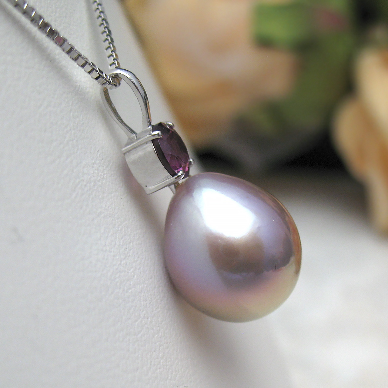 SV有核淡水&ロードライトガーネットペンダント - 画像 (4)