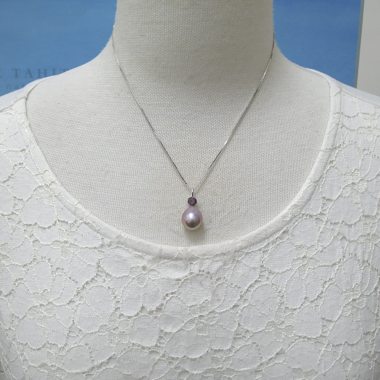 SV有核淡水&ロードライトガーネットペンダント - 画像 (7)