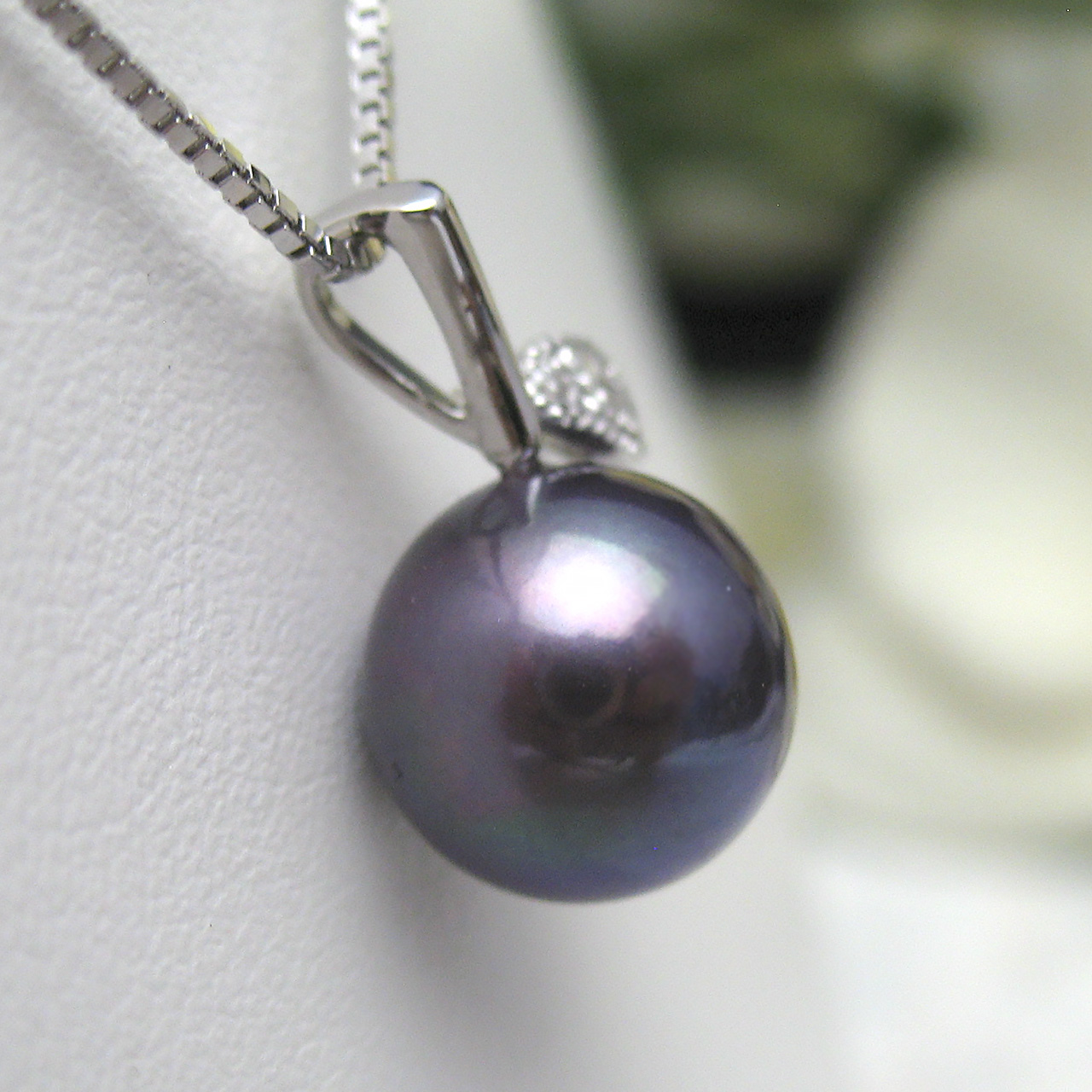 淡水真珠 トッピン9.5ミリPt900リンゴちゃんペンダント - 画像 (4)