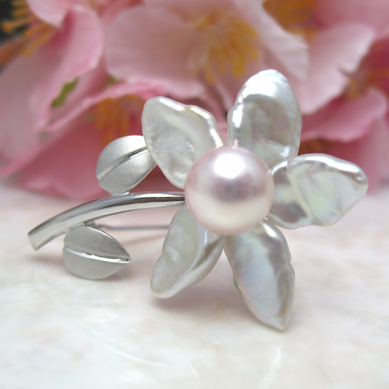 『TimelessFlower 花一輪 』ブローチ兼ペンダント - 画像 (5)