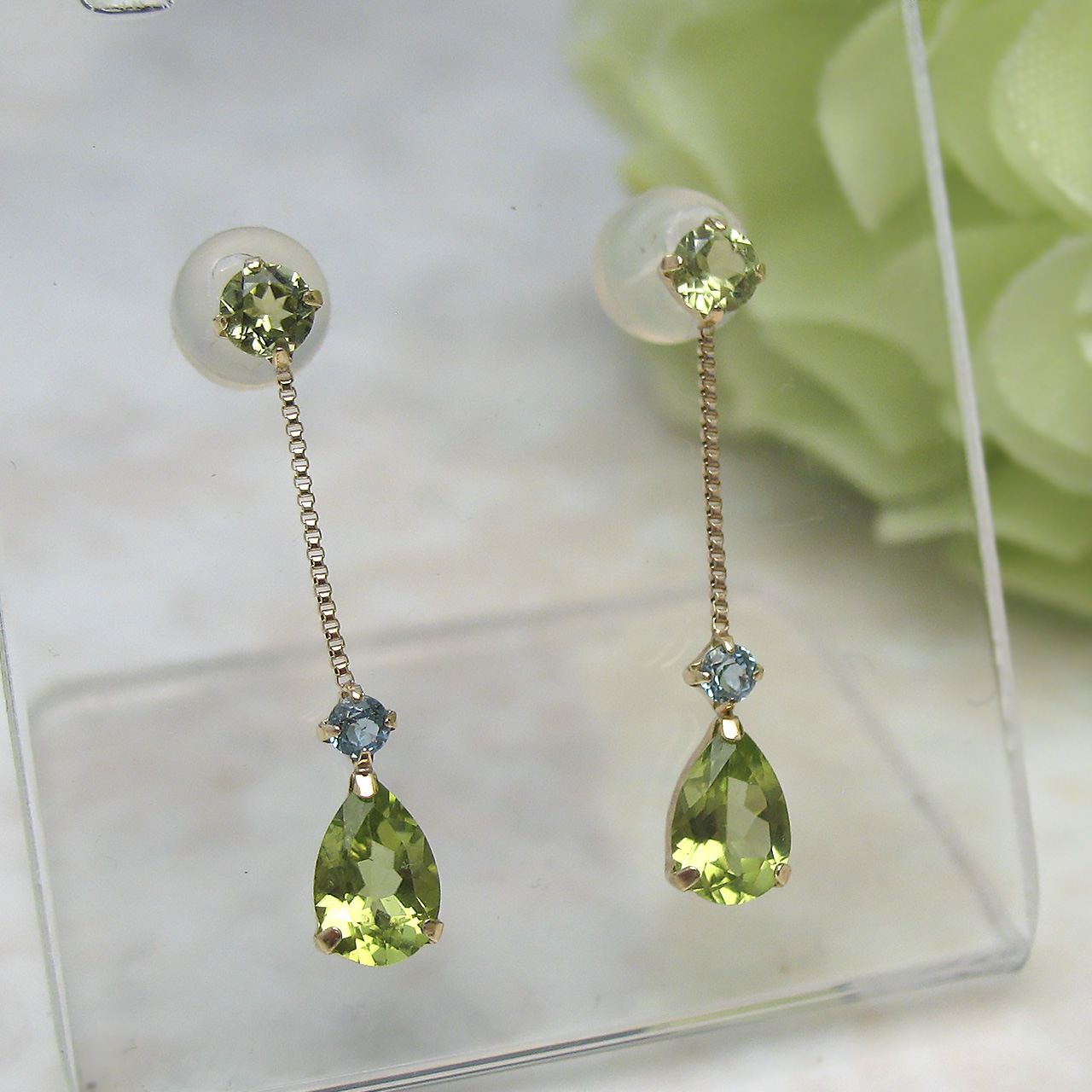 Bijoux fromsea K10カラーストーンピアスRV1866D