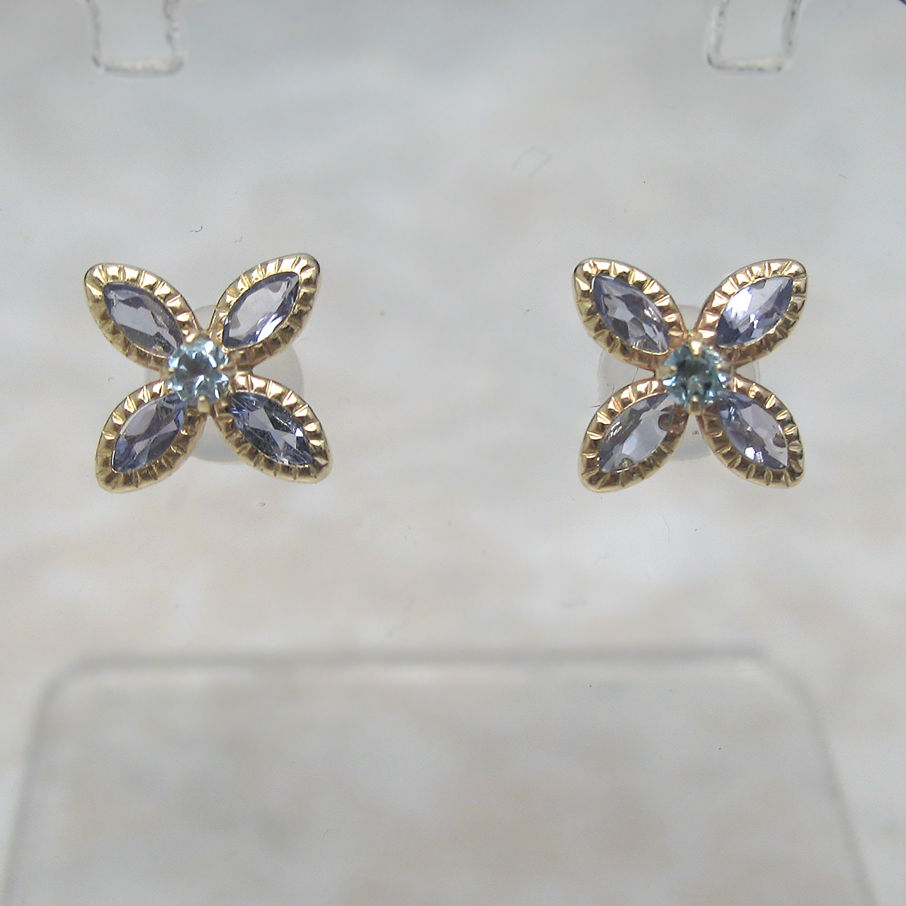 Bijoux fromsea K10タンザナイト・ブルートパーズピアス - 画像 (2)