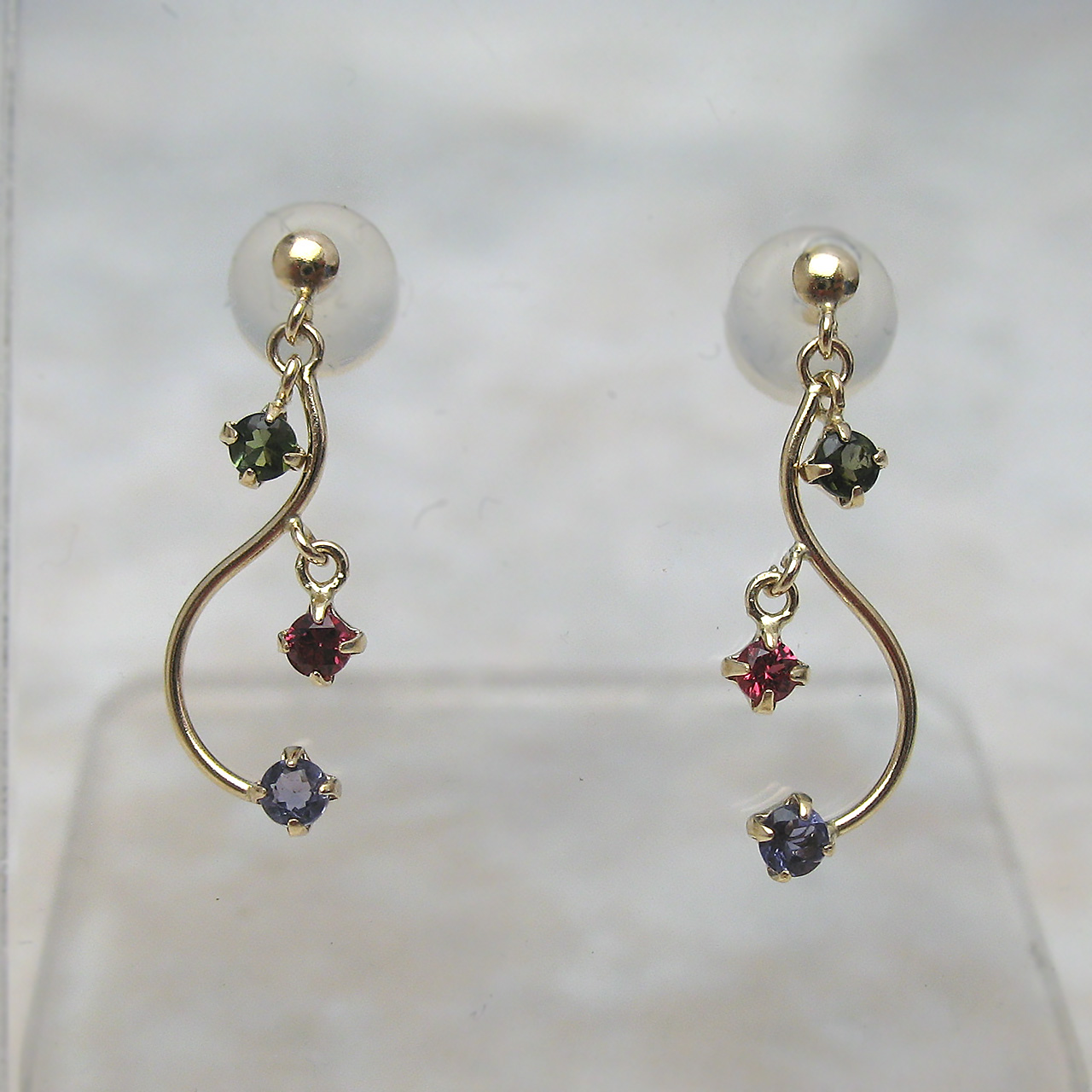 Bijoux fromsea K10　カラーストーンピアスRV2443B - 画像 (2)