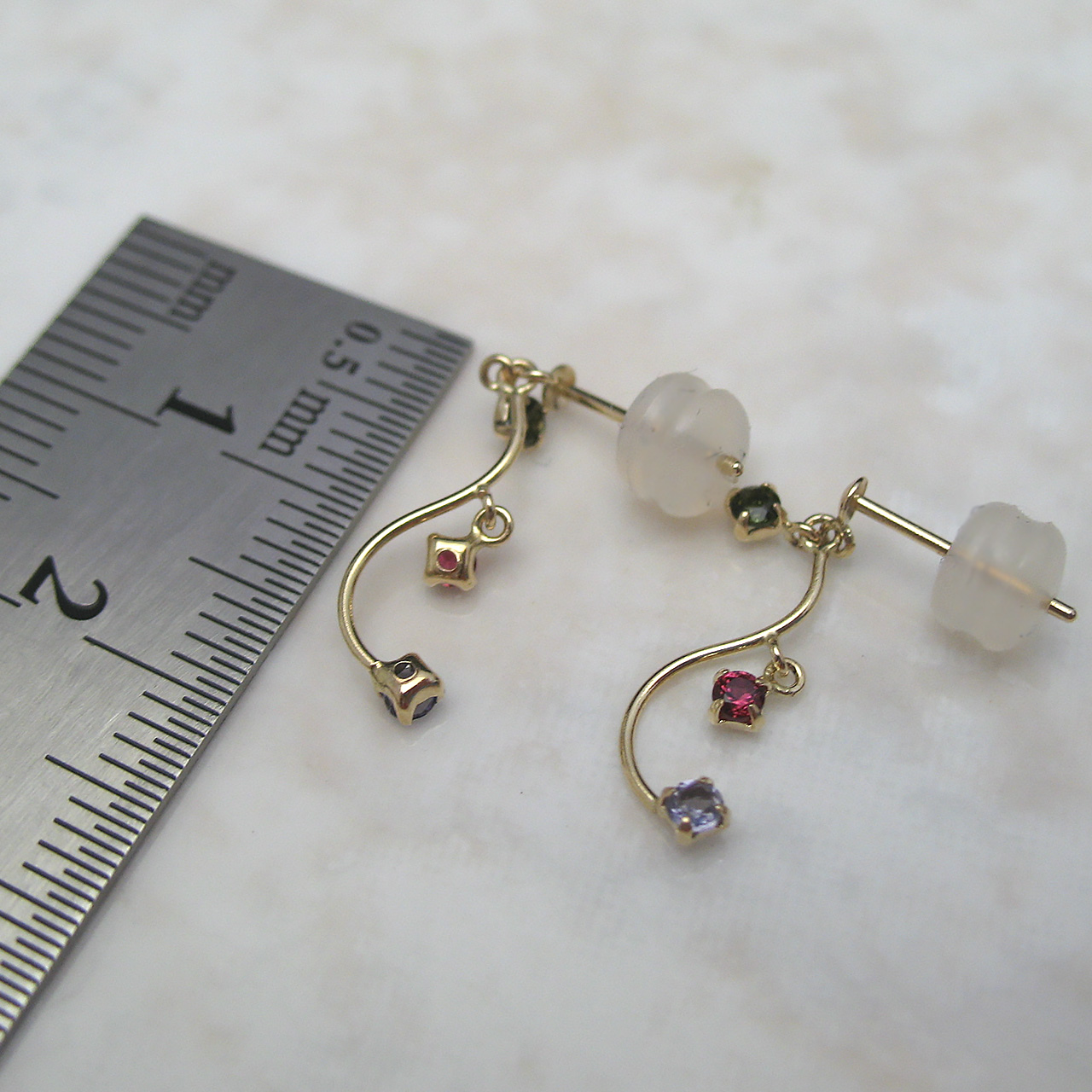 Bijoux fromsea K10　カラーストーンピアスRV2443B - 画像 (4)