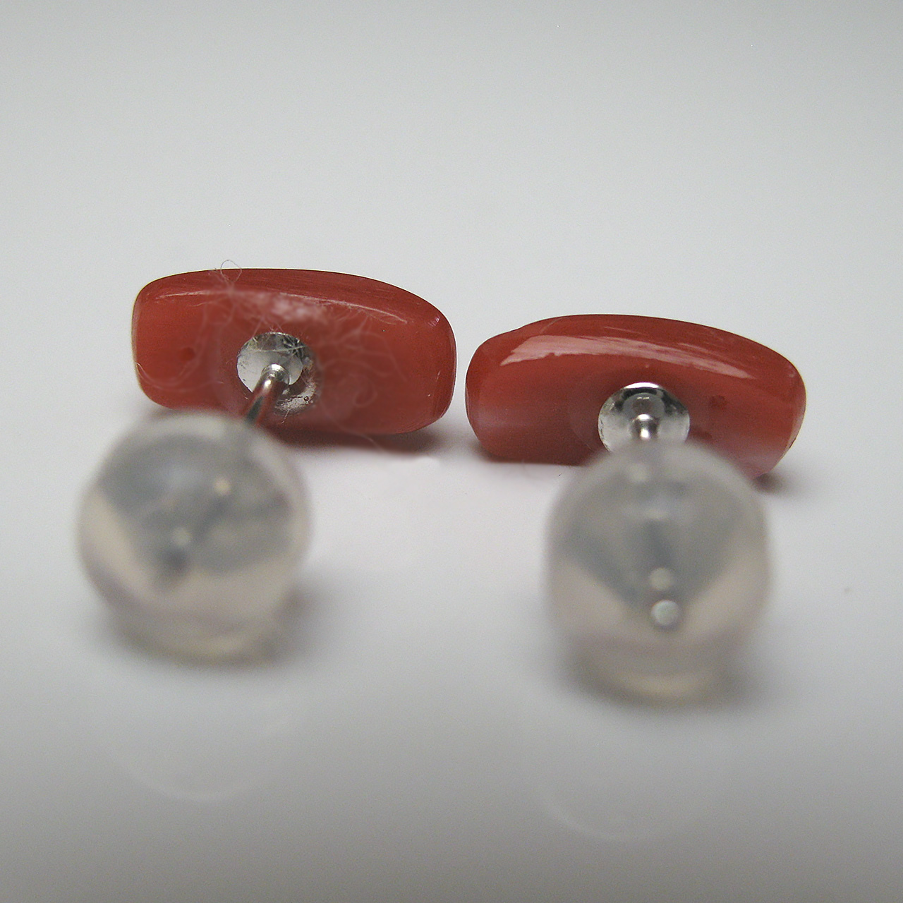 Bijoux fromsea K14WG血赤珊瑚 ピアス - 画像 (4)